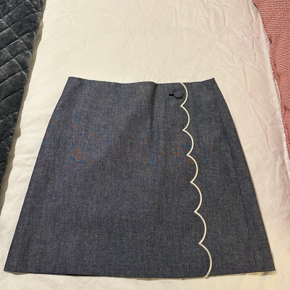 Jcrew scalloped skirt